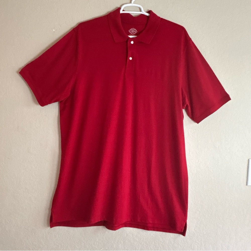 St John’s Bay Polo Shirt Men’s Size 2XLT Red Short Sleeve Collared
